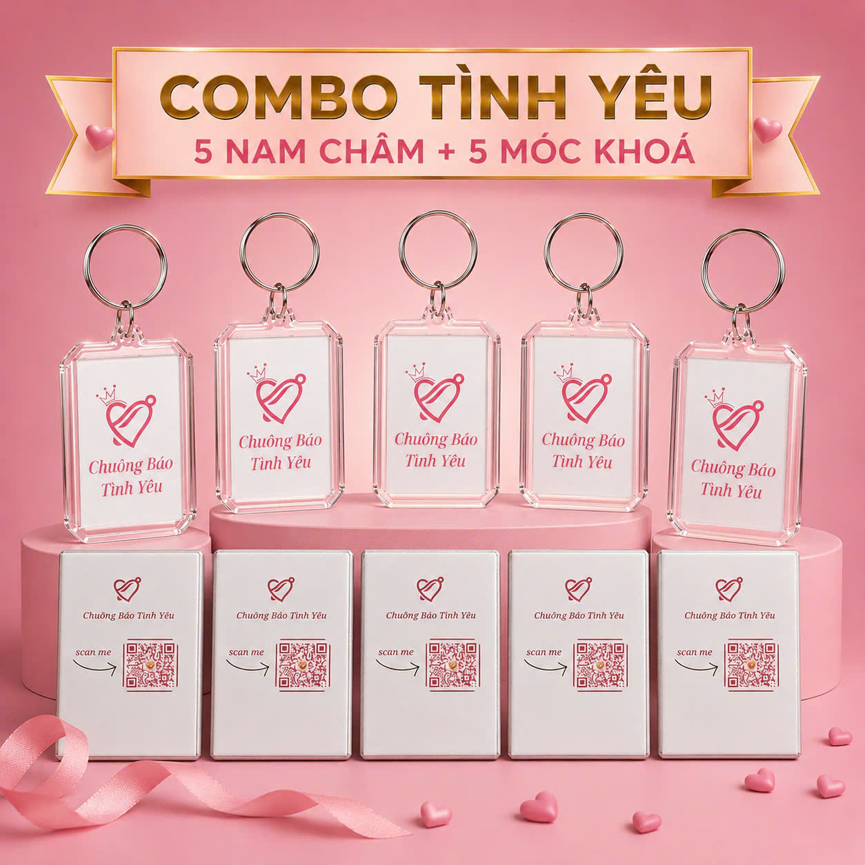 combo 5 ảnh nam châm+5 móc khóa